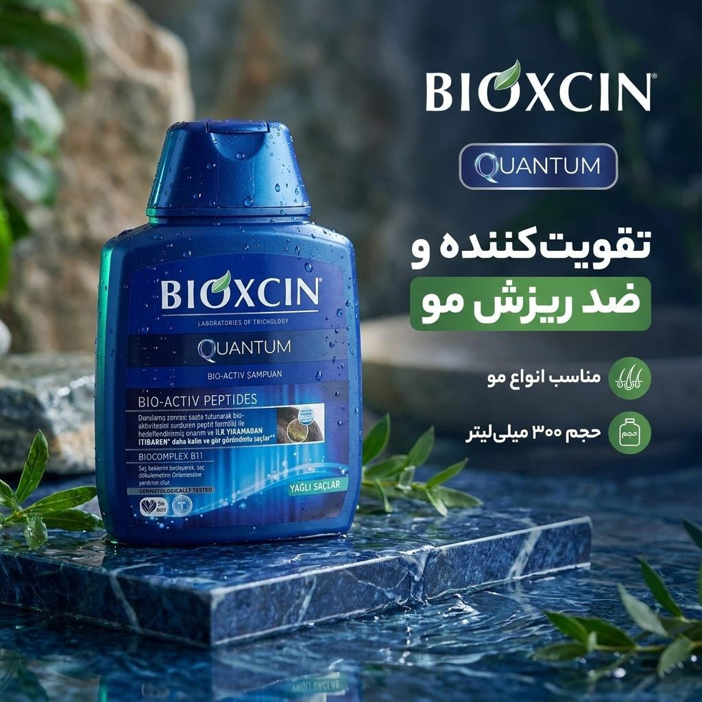 شامپو تقویت کننده مو بیوکسین کوانتوم حجم 300 میلی‌لیتر